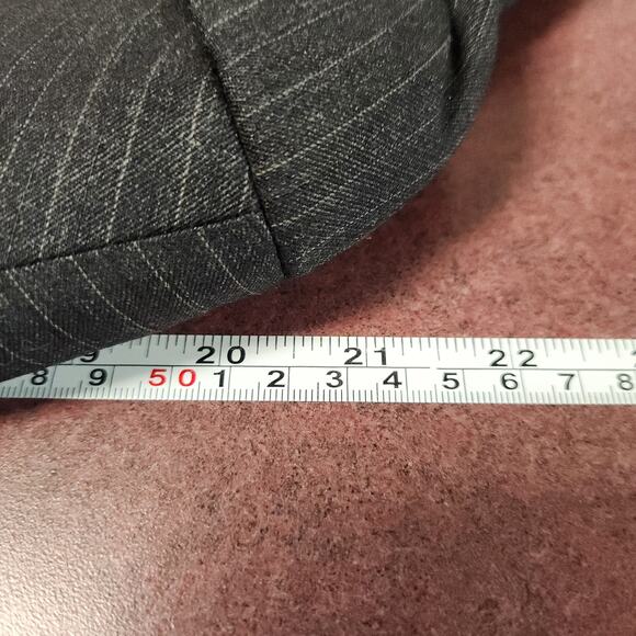 Vtg Pure Wool Blazer Mens Large XL Black Pinstripe Tailors Row S&K Famous Brands - Picture 14 of 16